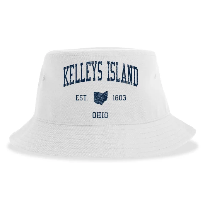 Kelleys Island Oh Vintage Athletic Sports Sustainable Bucket Hat