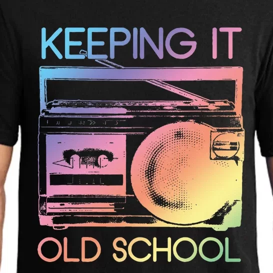 Keeping It Old School Retro 80s 90s Boombox Music Pajama Set