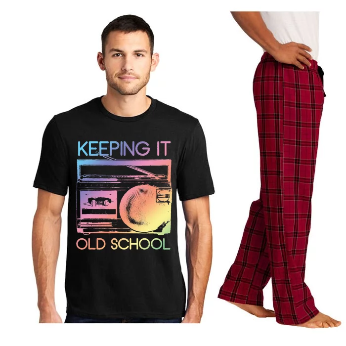 Keeping It Old School Retro 80s 90s Boombox Music Pajama Set