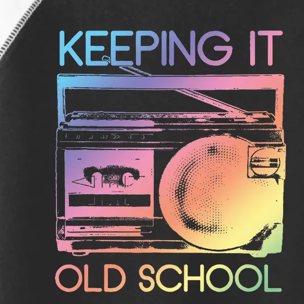 Keeping It Old School Retro 80s 90s Boombox Music Toddler Fine Jersey T-Shirt