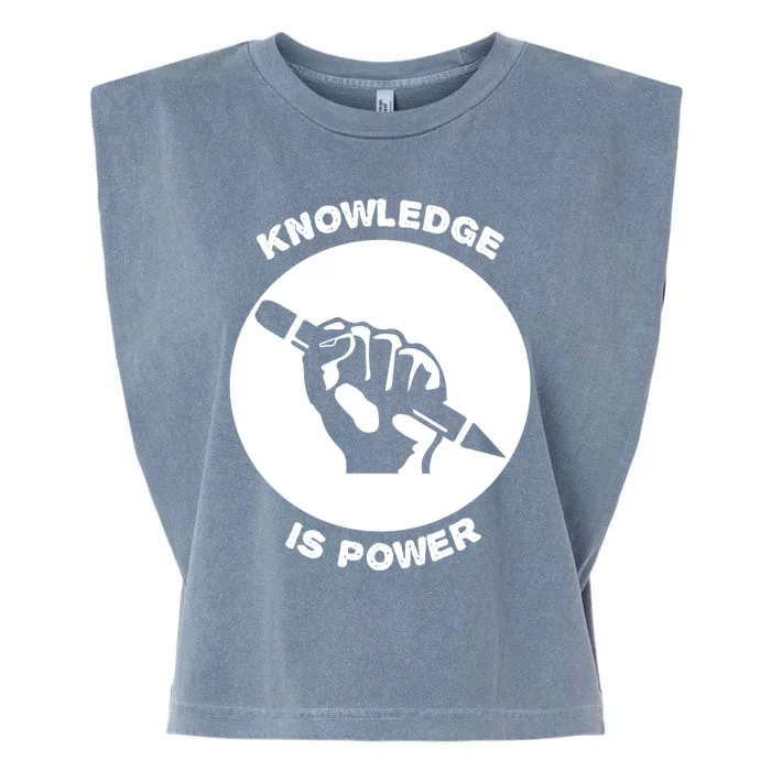 Knowledge Is Political Power Voting Election Vote Gift Garment-Dyed Women's Muscle Tee