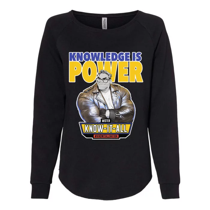 Knowledge Is Power Womens California Wash Sweatshirt