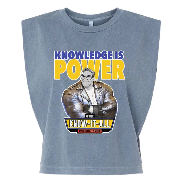 Knowledge Is Power Garment-Dyed Women's Muscle Tee