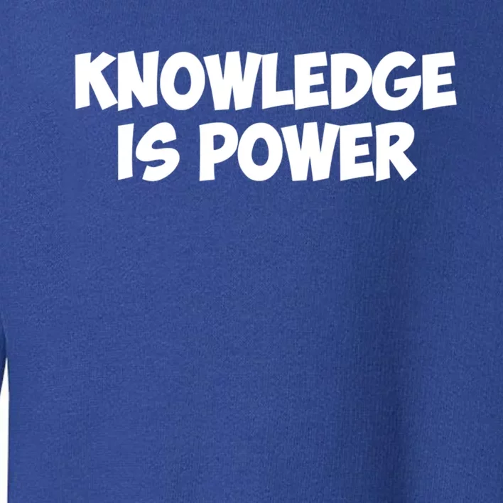 Knowledge Is Power Great Gift Toddler Sweatshirt