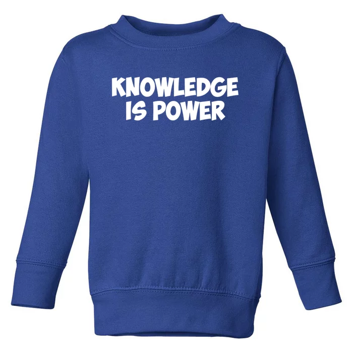 Knowledge Is Power Great Gift Toddler Sweatshirt