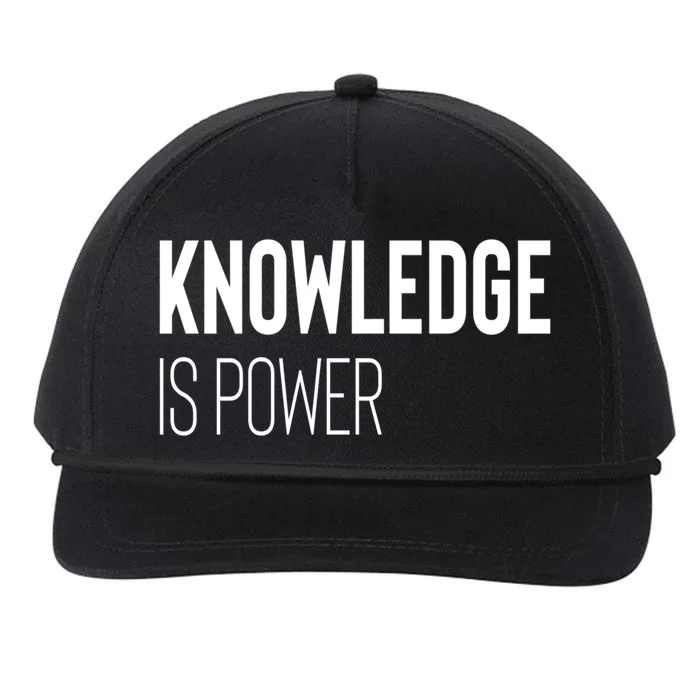 Knowledge Is Power Great Gift Snapback Five-Panel Rope Hat