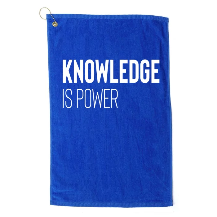 Knowledge Is Power Great Gift Platinum Collection Golf Towel