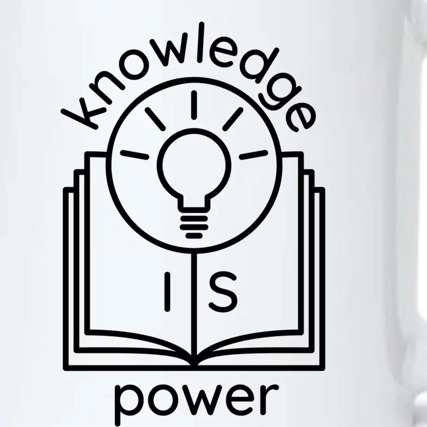 Knowledge Is Power Gift Black Color Changing Mug