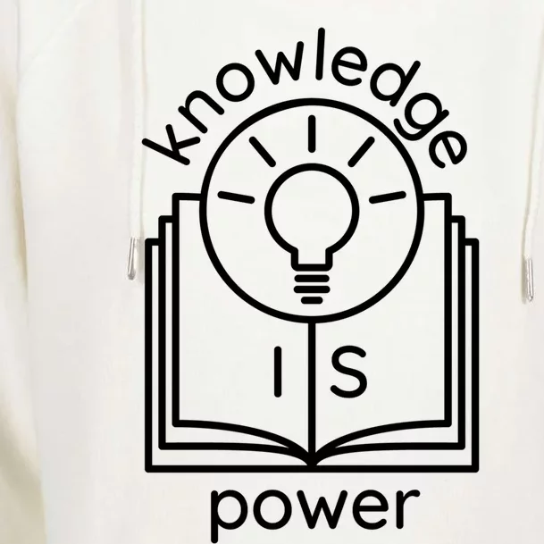 Knowledge Is Power Gift Womens Funnel Neck Pullover Hood