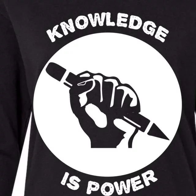 Knowledge Is Political Power Voting Election Vote Gift Womens Cotton Relaxed Long Sleeve T-Shirt