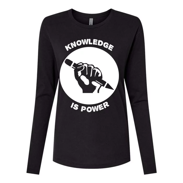 Knowledge Is Political Power Voting Election Vote Gift Womens Cotton Relaxed Long Sleeve T-Shirt