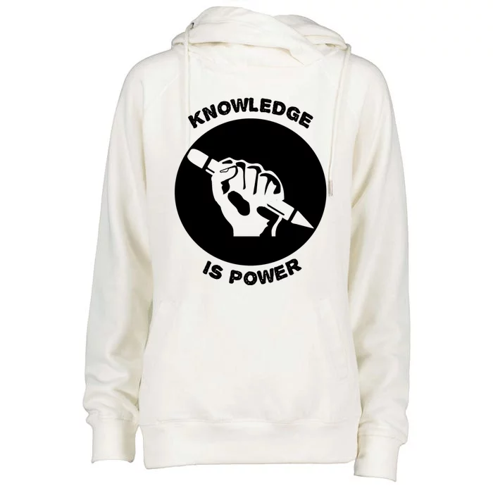 Knowledge Is Political Power Voting Election Vote Gift Womens Funnel Neck Pullover Hood