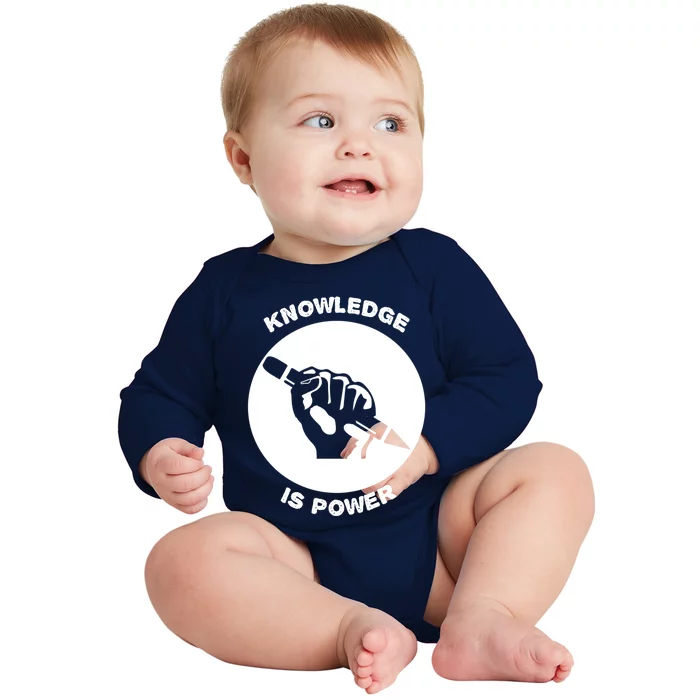 Knowledge Is Political Power Voting Election Vote Gift Baby Long Sleeve Bodysuit