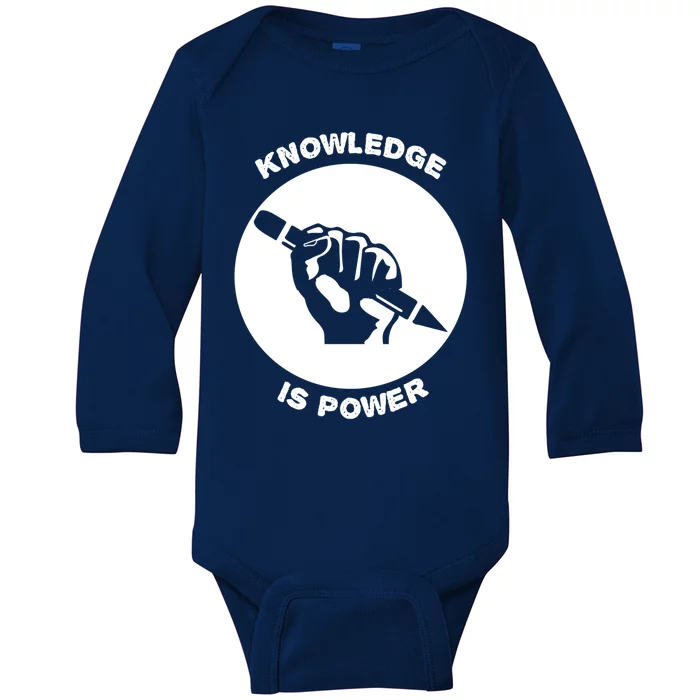 Knowledge Is Political Power Voting Election Vote Gift Baby Long Sleeve Bodysuit