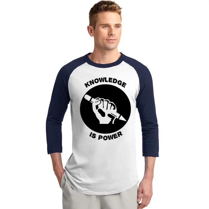 Knowledge Is Political Power Voting Election Vote Gift Baseball Sleeve Shirt