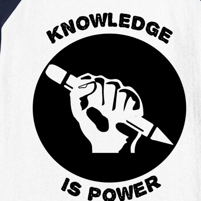 Knowledge Is Political Power Voting Election Vote Gift Baseball Sleeve Shirt