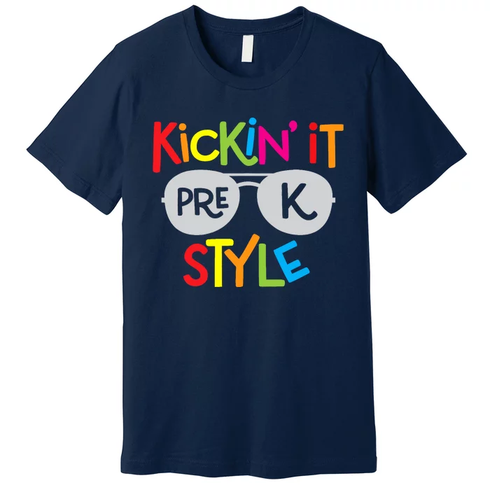 Kickin it Pre-K Style Back to School Teacher Premium T-Shirt