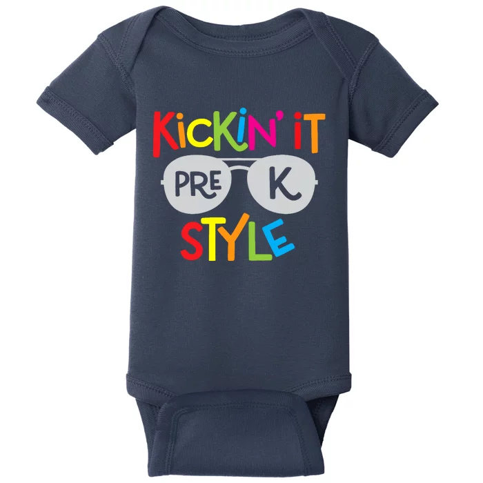 Kickin it Pre-K Style Back to School Teacher Baby Bodysuit