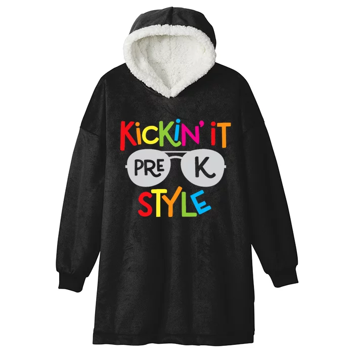 Kickin it Pre-K Style Back to School Teacher Hooded Wearable Blanket