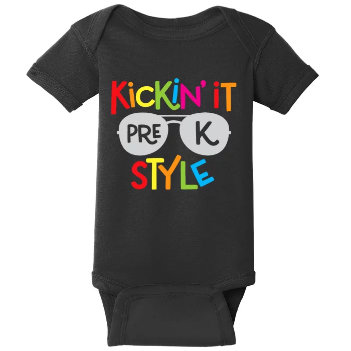 Kickin it Pre-K Style Back to School Teacher Baby Bodysuit