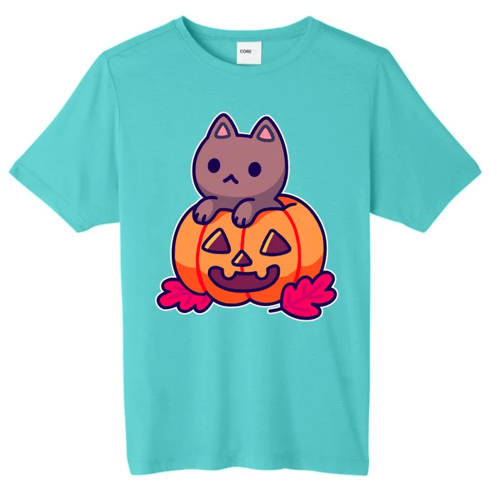 Kitten In pumpkin Cute Halloween ChromaSoft Performance T-Shirt