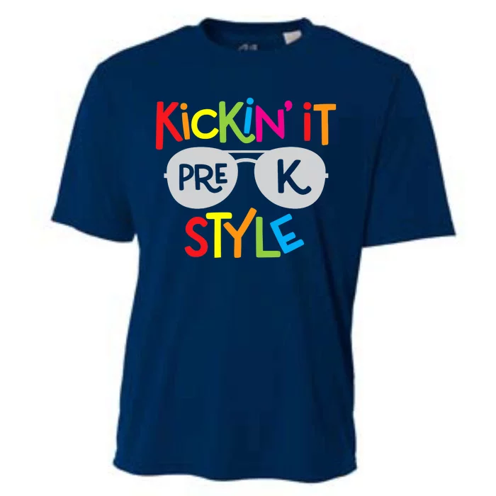 Kickin it Pre-K Style Back to School Teacher Cooling Performance Crew T-Shirt