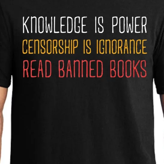 Knowledge Is Power Censorship Is Ignorance Read Banned Books Pajama Set