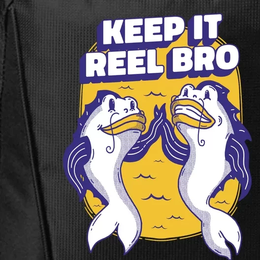 Keep It Reel Bro Funny Fishing City Backpack