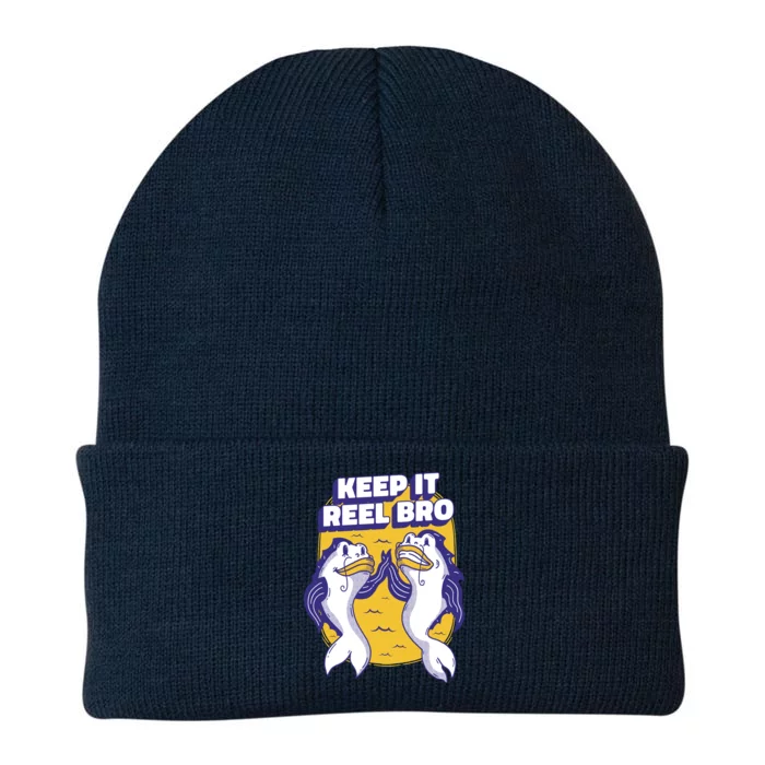 Keep It Reel Bro Funny Fishing Knit Cap Winter Beanie