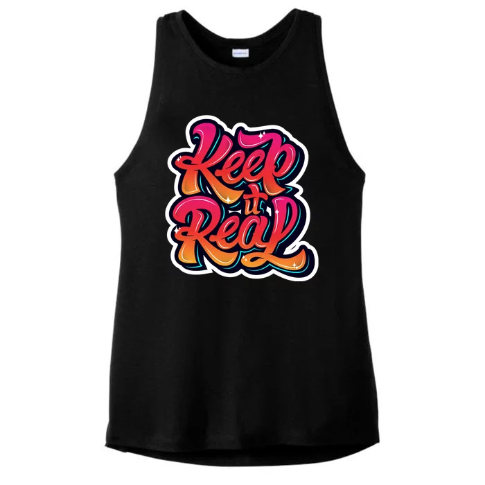 Keep It Real Graffiti Art Ladies Tri-Blend Wicking Tank