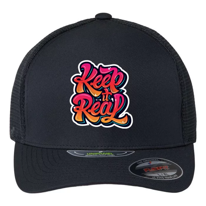 Keep It Real Graffiti Art Flexfit Unipanel Trucker Cap