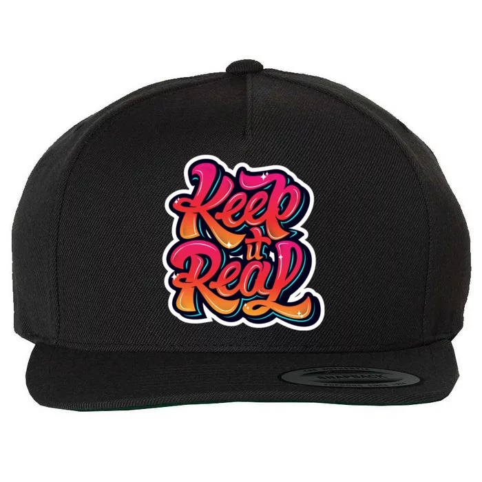 Keep It Real Graffiti Art Wool Snapback Cap