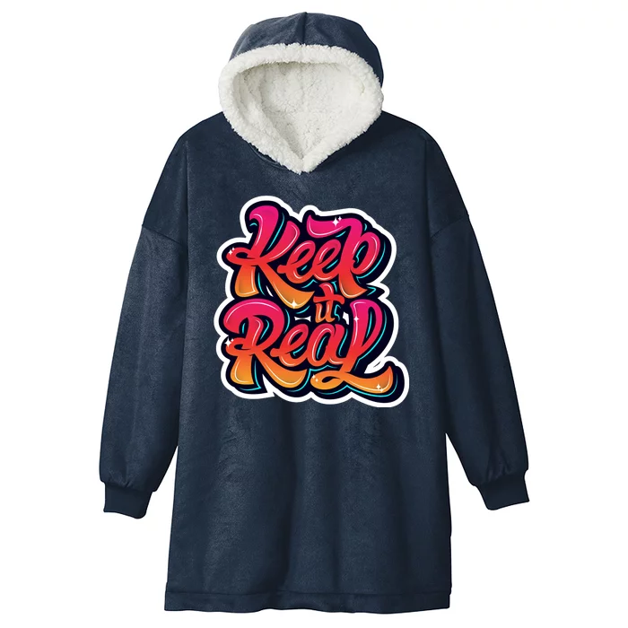 Keep It Real Graffiti Art Hooded Wearable Blanket