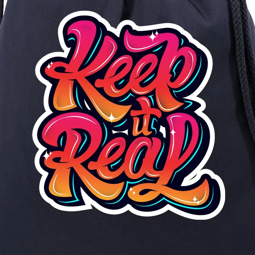 Keep It Real Graffiti Art Drawstring Bag