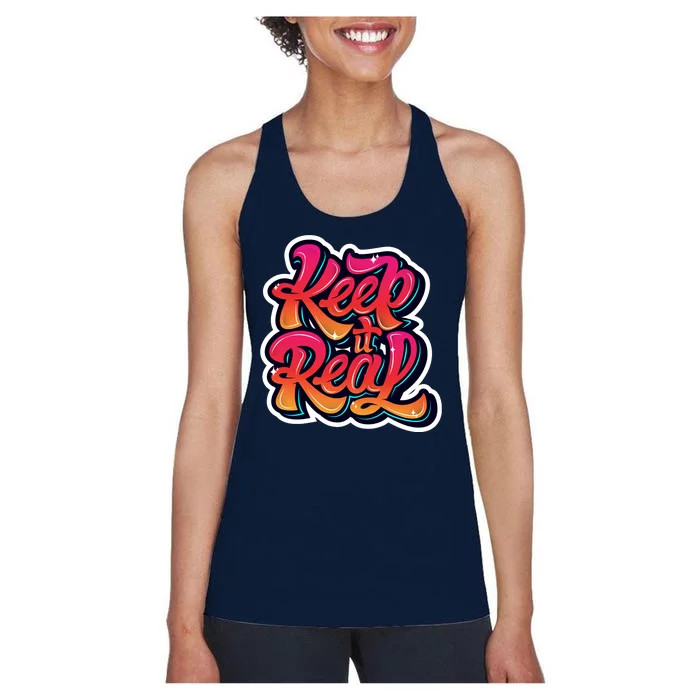 Keep It Real Graffiti Art Women's Racerback Tank