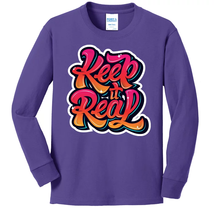 Keep It Real Graffiti Art Kids Long Sleeve Shirt