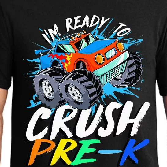 Kids Im Ready To Crush Pre K Monster Truck Prek Back To School Pajama Set