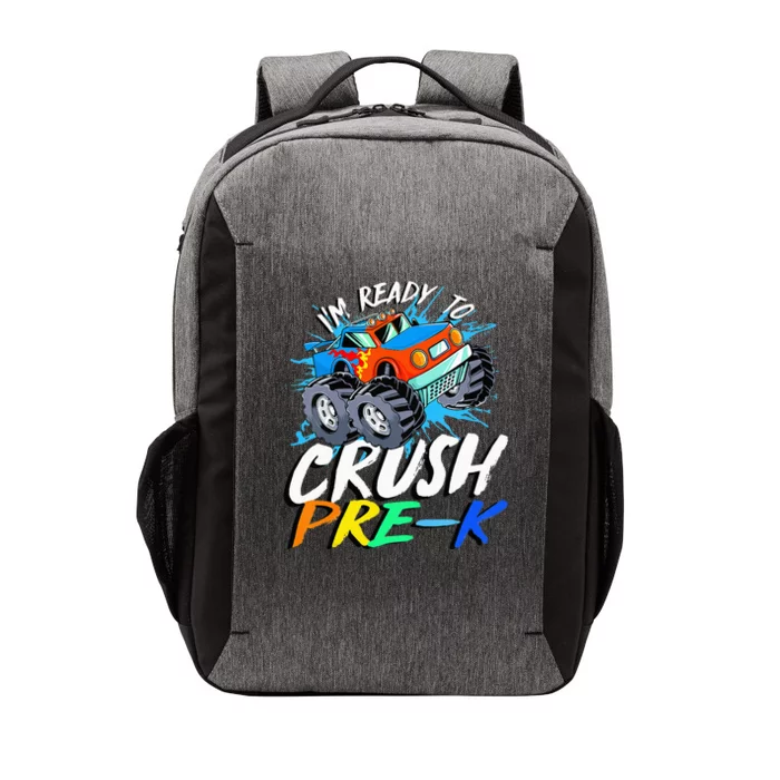 Kids Im Ready To Crush Pre K Monster Truck Prek Back To School Vector Backpack