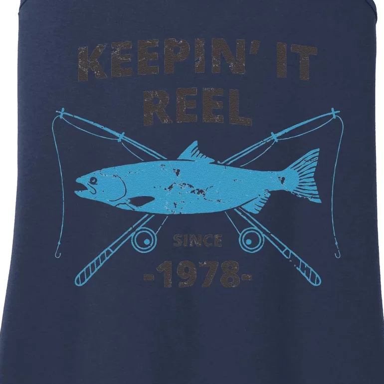 Keepin It Reel Since 1978 41st Birthday Fishing Gift Cute Ladies Essential Tank