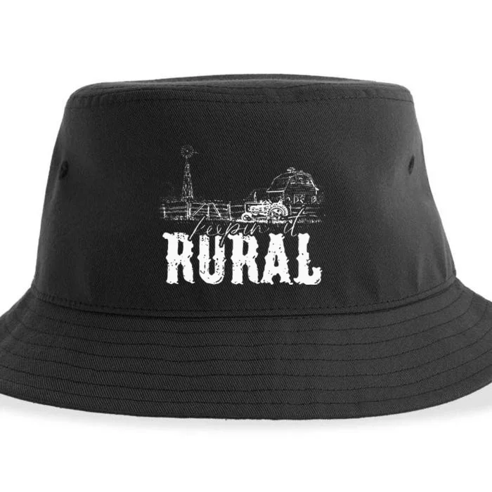 Keepin It Rural Country Country Farm Tractor Sustainable Bucket Hat