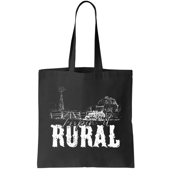 Keepin It Rural Country Country Farm Tractor Tote Bag