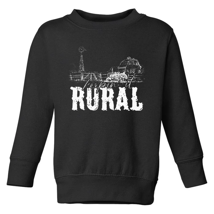 Keepin It Rural Country Country Farm Tractor Toddler Sweatshirt