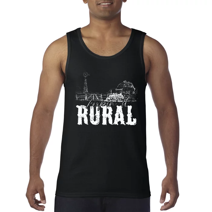 Keepin It Rural Country Country Farm Tractor Tank Top