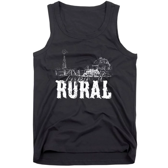 Keepin It Rural Country Country Farm Tractor Tank Top