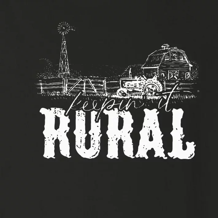 Keepin It Rural Country Country Farm Tractor Toddler Long Sleeve Shirt