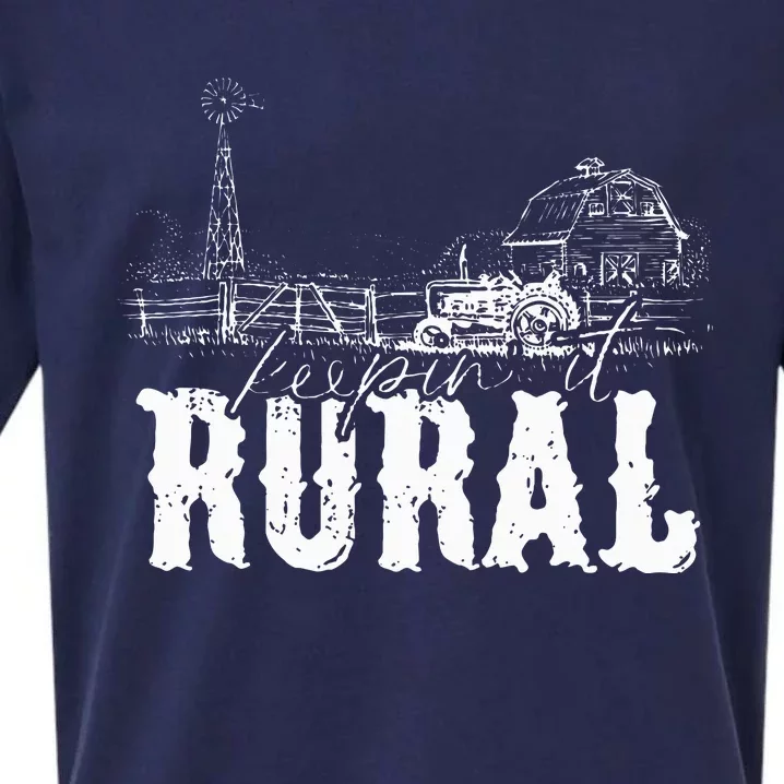 Keepin It Rural Country Country Farm Tractor Sueded Cloud Jersey T-Shirt