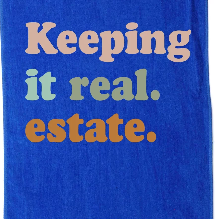 Keeping It Real Estate Funny Real Estate Agent Gift Platinum Collection Golf Towel