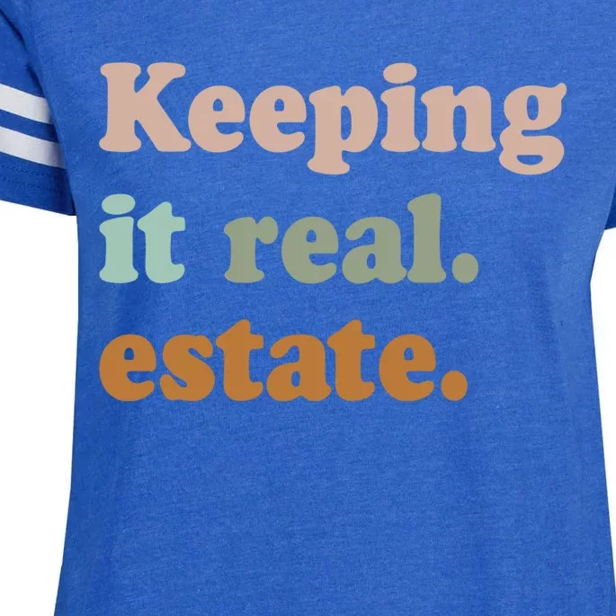 Keeping It Real Estate Funny Real Estate Agent Gift Enza Ladies Jersey Football T-Shirt