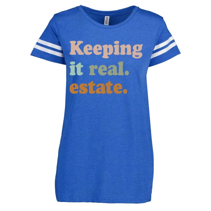 Keeping It Real Estate Funny Real Estate Agent Gift Enza Ladies Jersey Football T-Shirt