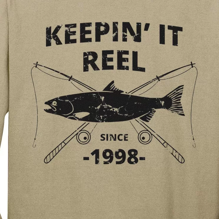 Keepin It Reel Since 1998 21st Birthday Fishing Gift Tall Long Sleeve T-Shirt